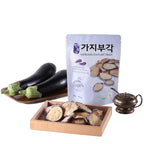 [HANBUGAK] Eggplant Snack, Crispy Eggplant Chips, Eggplant Bugak, Korean Traditional Snack, No Artificial Preservatives, 5.29 oz (1.05 oz X 5ea)