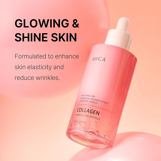 AVCA Wrinkle Care Collagen Serum 3.38oz (100ml) - Korean Skin care, Anti Aging, Collagen Serum, Wrinkle Care