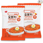 Yopokki Instant Rabokki Pack (Sweet Mild Spicy, 2 Packs) Korean Street food with sweet and moderately spicy sauce Ramen Noodle Topokki Rice Cake - Quick & Easy to Prepare