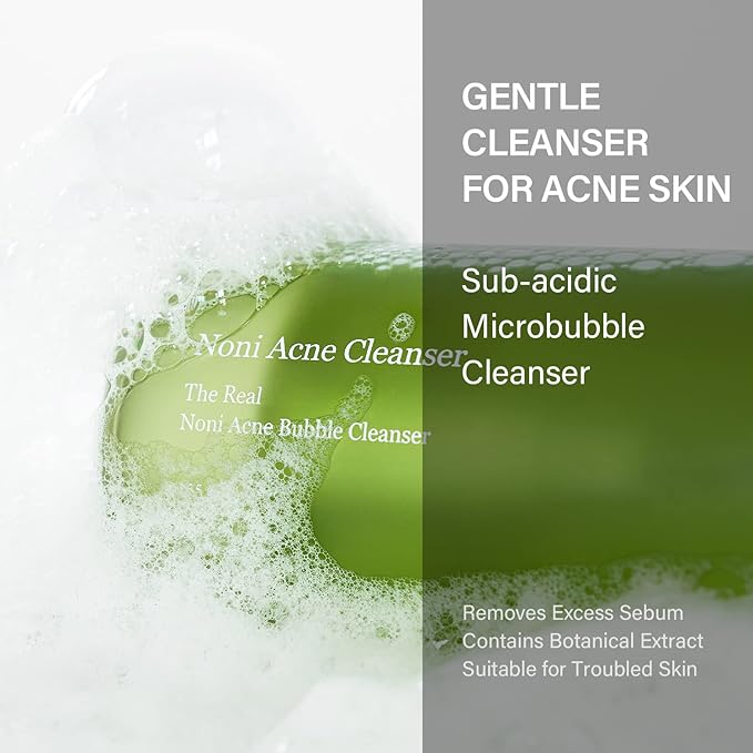 celimax Noni Bubble Cleanser | Mild Formula Face Wash for Sensitive to Oily Dry Combination Skin Calming, Soothing, Exfoliating, 155ml