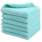 SINLAND Microfiber Face Cloths Reusable Makeup Remover Washcloths Super Soft and Absorbent Fingertip Face Towels for Sensitive Skin Women 12 x 12 Inch 6 Pack