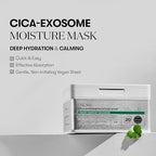 VT COSMETICS Cica-Exosome Moisture Mask 20 Sheets, Centella Asiatica & Hyaluronic Acid with Exosomes for Deep Hydration & Calming, Biodegradable Vegan Sheets, Korean Face Mask