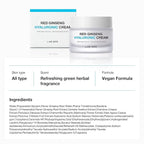 Donginbi LAB 1899 Red Ginseng Hyaluronic Cream - Deep Hydrating Cream for Dry Skin, Face Moisturizer with Hyaluronic Acid, Korean Red Ginseng, Korean Skin Care Gifts for Women, 1.69 floz