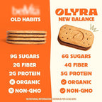 Olyra Dark Chocolate Sandwich Breakfast Biscuits, Healthy Snacks for Adults and Kids, Low Sugar, Organic Vegan Cookies, Office Snacks, USDA Certified, Non GMO 24 Packs