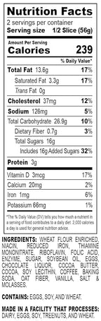 Nadel - Naturally Delicious Cappuccino Chocolate Chip bread, Lunch snack breakfast bars coffee cake, Natural fresh brand mocha chocolate cake 16 pack