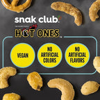 Snak Club x Hot Ones Snack Mix, Smoky Sweet, Spicy Snacks with Peanuts, Pretzels, Sesame Sticks, Toasted Corn, Cashews, Inspired by Hot Ones, Vegan Snack, 10 oz Resealable Bag