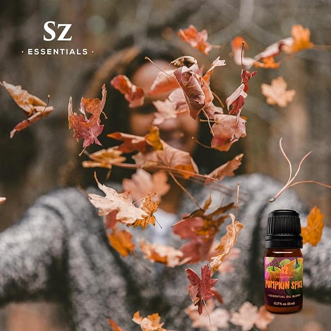 Pumpkin Spice Essential Blend Oil for Diffuser and Humidifier - 100% Pure and Natural - Rich Pumpkin Spice Scent, with Fruity and Spicy Overtones - Vegan - 0.17 floz (5 mL)