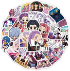 74 Pcs Anime Water Bottle Stickers, Waterproof Vinyl Anime Stickers, Skateboards, Girl and Boy Classroom Prize Laptop Stickers ﻿