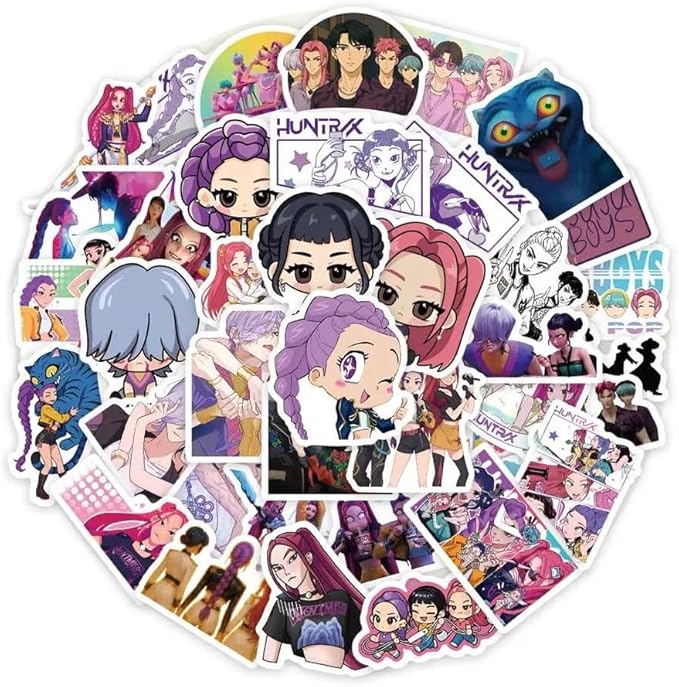 74 Pcs Anime Water Bottle Stickers, Waterproof Vinyl Anime Stickers, Skateboards, Girl and Boy Classroom Prize Laptop Stickers ﻿