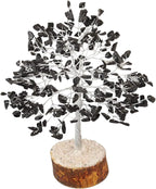 FashionZAADI Black Tourmaline Crystal Bonsai Tree for Positive Energy - Reiki Protection Crystals - Tree of Life Decor - Desk Accessories Aesthetic