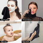 SINLAND Microfiber Face Cloths Reusable Makeup Remover Washcloths Super Soft and Absorbent Fingertip Face Towels for Sensitive Skin Women 12 x 12 Inch 6 Pack