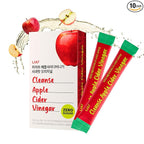 LIAF Apple Cider Vinegar Powder Loaded Tea Packets | Korean Fermented ACV with Mother | Travel Size Instant Dissolving Drink Mix | Sugar Free Energy Boost | Apple Flavor 10 Count