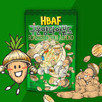 [Official Gilim HBAF] Korean Seasoned Almond Nut | Kids, School, Lunch, Office, Work, Travel, Camping Party Snack | Pre-workout Protein Snack | Korean Food Healthy Snacks | Asin Snack Korean Sovenior (Roasted Onion x 120 gram pack)