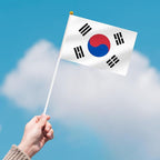 50 Pack Korea Mini Stick Flag, Korean Hand Held Small Miniature Stick Flag, National Country Flag for Party Decorations, Outdoor Decoration, Festival Events Celebration, World Cup, Sports Events, International Festival (Korea)