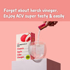LIAF Apple Cider Vinegar Powder Loaded Tea Packets | Korean Fermented ACV with Mother | Travel Size Instant Dissolving Drink Mix | Sugar Free Energy Boost | Lychee Flavor 10 Count