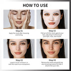 Low Molecular Weight Collagen Overnight Hydrogel Mask, Enhances Skin Elasticity, Reduces Pores, Transforms from White to Transparent Upon Absorption Skin Care Treatment