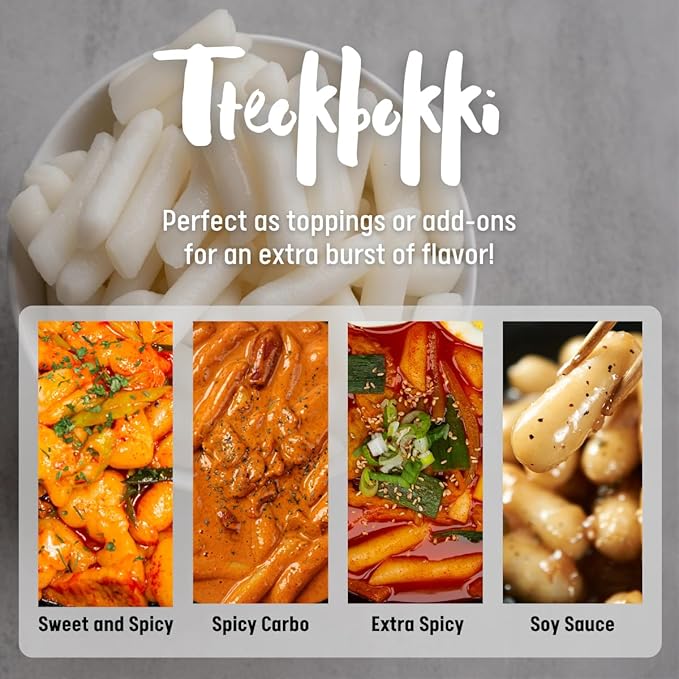 Korean Rice Cake Tteokbokki Stick – 2 Pack (3 Individual Package X 2 Pack) Vegan, Non-GMO, Gluten Free, Tteok Rice Cakes Food Pasta 21.16 oz Per Pack