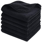SINLAND Microfiber Face Cloths Reusable Makeup Remover Washcloths Super Soft and Absorbent Fingertip Face Towels for Sensitive Skin Women 12 x 12 Inch 6 Pack
