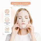 BEYOND Intensive Ampoule Mask 2X with Vitamin C and Niacinamide for and Sensitive Skin - Dermatologically Tested Hypoallergenic Facial Sheet Masks (25 ml/0.85 fl oz * 10 sheets)