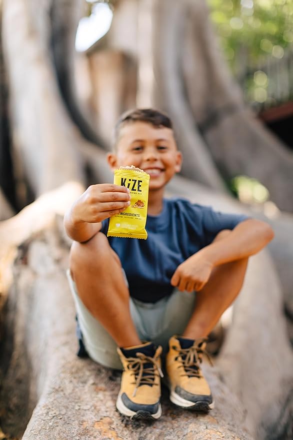 KiZE Energy Peanut Butter High Protein Snack Bars, 10 Count, 10g Grass-Fed Whey Protein, Gluten Free, Non-GMO, Soy Free, Mission Based, Made in USA