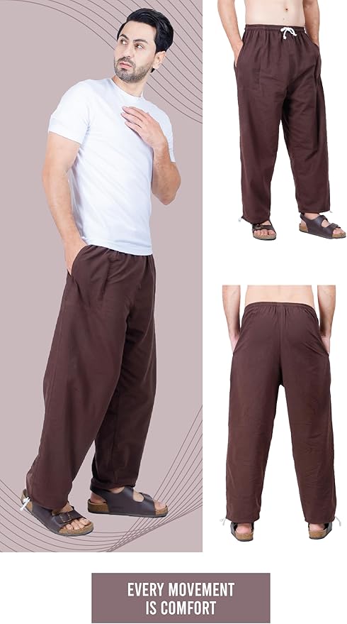 Baggy Sweatpants Men Cotton, Drawstring Lounge Pants, Relaxed Fit, Ideal for Comfort