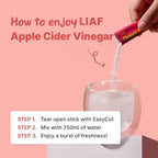 LIAF Apple Cider Vinegar Powder Loaded Tea Packets | Korean Fermented ACV with Mother | Travel Size Instant Dissolving Drink Mix | Sugar Free Energy Boost | Apple Flavor 10 Count