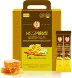 6-Year Korean Red Ginseng Extract & Royal Honey | 100 Sticks | Sweet Flavor | 70mg Ginseng, 15% Australian Honey | Energy, Focus, Fatigue, Immune Support | Daily Supplement for Men & Women
