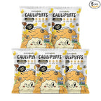 CauliPuffs - Corn, Rice, and Cauliflower Gluten Free Puffed Snack (5 x 3.0oz Bags, Honney BBQ)