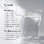 House of B Glow Glutathione 2-Step Face Film Set for Wrinkle Reduction & Skin Tone Enhancement, Shine Your Light with 12 Counts Korean Mask
