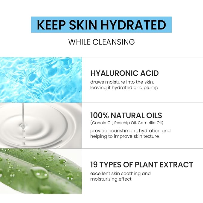 coxir ULTRA HYALURONIC CLEANSING OIL | Korean Facial Cleansing Oil for Blackheads, Makeup & Sebum | Multi-Layer Hyaluronic Acid, Vegan & Non-Comedogenic Cleanser | 5.07 fl.oz