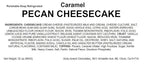 Andy Anand Caramel Pecan Cheesecake 9" | Freshly Baked, All-Natural | Made with Real California Cream Cheese, No Chemicals or Preservatives | Amazingly Delicious & Decadent (2.8 lbs)
