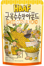 [Official Gilim HBAF Brand] Korean Seasoned Almonds 3 Flavor Pack Mix (wasabi, 1 x 190g, Honey Butter, 1 x 190g, Baked Corn, 1 x 190g)