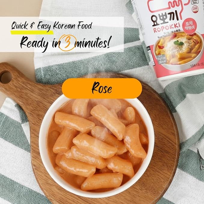 Yopokki Instant Tteokbokki Cup (Red Bean, Cup of 2) Korean Street food with Red Bean flavored sauce Topokki Rice Cake - Quick & Easy to Prepare
