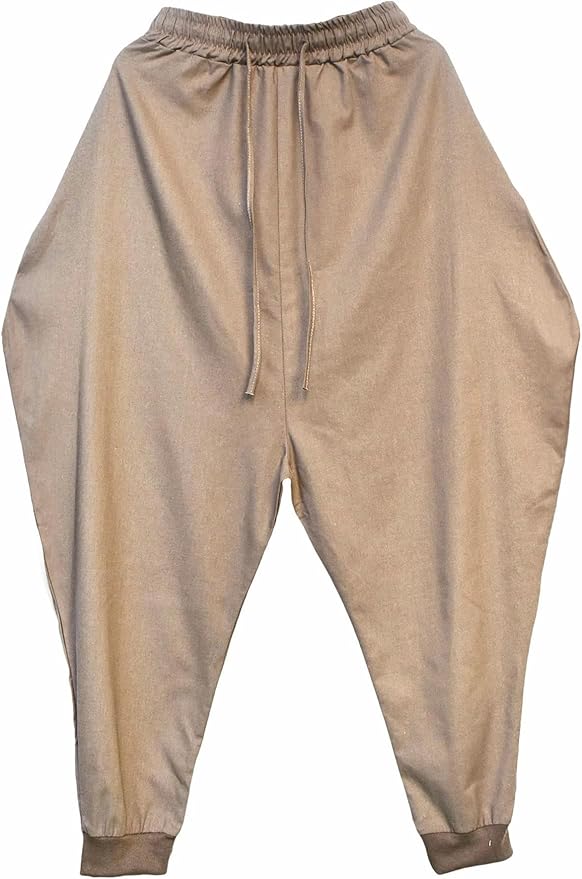 AITFINEISM Men's Drawstring Aladdin Hippie Harem Pants Loose Drop Crotch Trousers