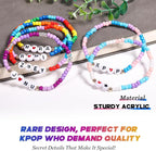AICase for Kpop Merch Cosplay inspired Bracelets Outfit Costume 6 Pcs Stackable Stretch Friendship Beaded Bracelets for k pop Unique Merchandise Jewelry Gifts for Fans Women Christmas Stocking_58
