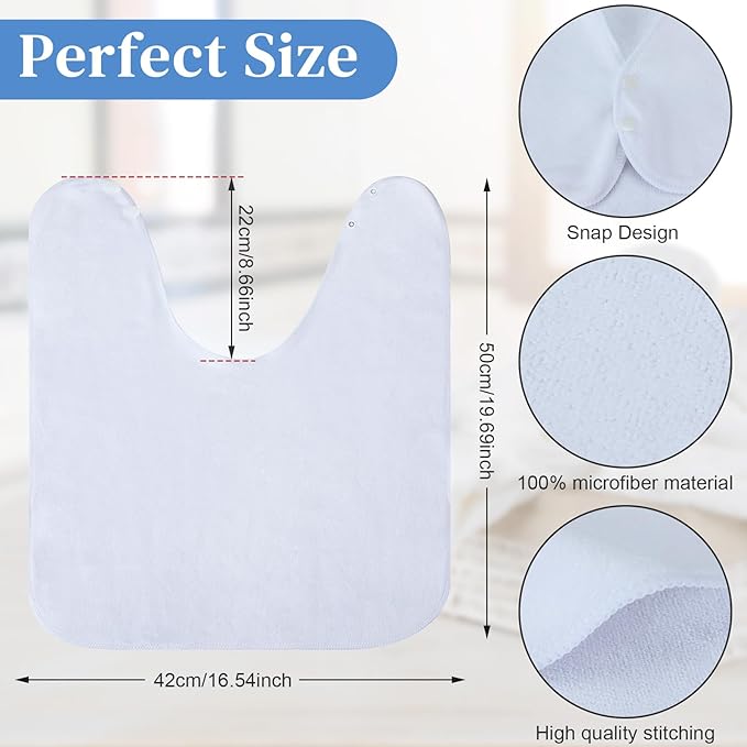 12 Pieces Facial Towels Split Design Soft Esthetician Towels Removing Spa Microfiber Face Cloth for Home Salon Facial Steam Massage and Cleansing(White)