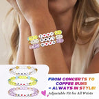 AICase for Kpop Merch Cosplay Inspired Bracelets 3 Pcs Stackable Stretch Friendship Beaded Crystal Bracelets for k pop Outfit Costume Merchandise Jewelry Gifts for Fans Women Christmas Stocking_70