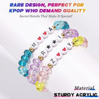 AICase for Kpop Merch Inspired Crystal Bracelets 3 Pcs Stackable Stretch Friendship Beaded Bracelets for k_pop Merchandise Jewelry Gifts for Fans Stocking Stuffers_3077