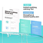 ZealSea Cicalix & Ceramidbar Face Masks Skincare, All-in-one Proven Derm Solution Facial Mask for Visibly Soft | Plump | Quenching | Anti-aging, Soothing & Refreshing, Strengthen & Restore, 4+4 Duo