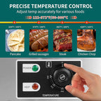22" Commercial Electric Countertop Griddle, 3000W 110V Flat Top Grill, Non-Stick Teppanyaki Grill, Stainless Steel Hot Plate BBQ, with Adjustable Temp Control for Restaurant Kitchen