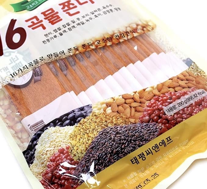 Sookwang Korean Traditional Jjondigi Snack, 16 Grains, 260g (9.17 oz) Pack of 1