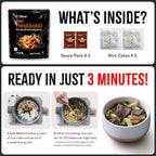 O’Food Tteokbokki Korean Rice Cakes – [BBQ | Pack of 1] – Healthy/Savory/Bold/Fiery, 0 Cholesterol/ 0 Trans Fat/No MSG/No Corn Syrup, Spicy Street Snack, Ready in Minutes