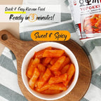 Yopokki Instant Tteokbokki Cup (Sweet Mild Spicy, Cup of 2) Korean Street food with sweet and moderately spicy sauce Topokki Rice Cake - Quick & Easy to Prepare