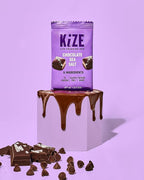KiZE Energy Bars - Gluten Free, Dairy Free, Non-GMO, and High Protein Meal Replacement Energy Bars, Meal Bas, Clean & Simple Food Ingredients - Chocolate Sea Salt, 7g High Protein Snacks, (10 Count)