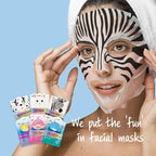 Epielle Animal Character Sheet Masks 6 Pack, Moisturizing & Rejuvenating Face Mask with Hyaluronic Acid & Vitamin E, Korean Skin Care, Girls Spa Party Favors, Sleepover, Self Care Gifts for Women