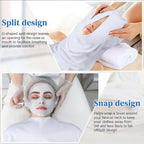 12 Pieces Facial Towels Split Design Soft Esthetician Towels Removing Spa Microfiber Face Cloth for Home Salon Facial Steam Massage and Cleansing(White)