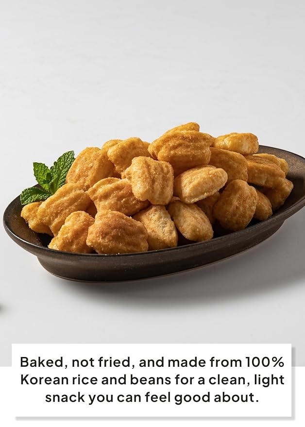 Korean Food Shinwhadang Korean Injeolmi (Korean Sweet Rice Cake) Snack (0.99 oz * 18 Packs) – Crispy Rice Snack with Roasted Soybean Coating (Total 17.8 oz)