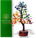 7 Chakra Crystal Tree of Life –Unique Handmade Spiritual Birthday Gifts for Women&Mom- Healing Crystal Gemstone Bonsai for Positive Energy,Good Luck–Feng Shui Home & Office Decor,Housewarming Gifts