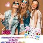 AICase for Kpop Merch Cosplay Inspired Bracelets Outfit Costume 5 Pcs Stackable Stretch Friendship Beaded Bracelets for k pop Merchandise Jewelry Gifts for Fans Women Christmas Stocking_57