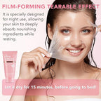 Collagen Overnight Wrapping Peel Off Facial Mask, Collagen Night Wrapping Mask, Hydrating Anti Wrinkle Lifting for All Skin Types, Firming&Elasticity Sleeping Mask (Brush Included)